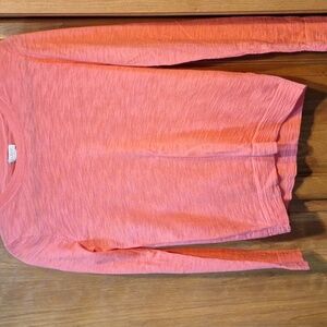 J.Crew XS long sleeve semi-sheer salmon colored t-shirt in EUC.
